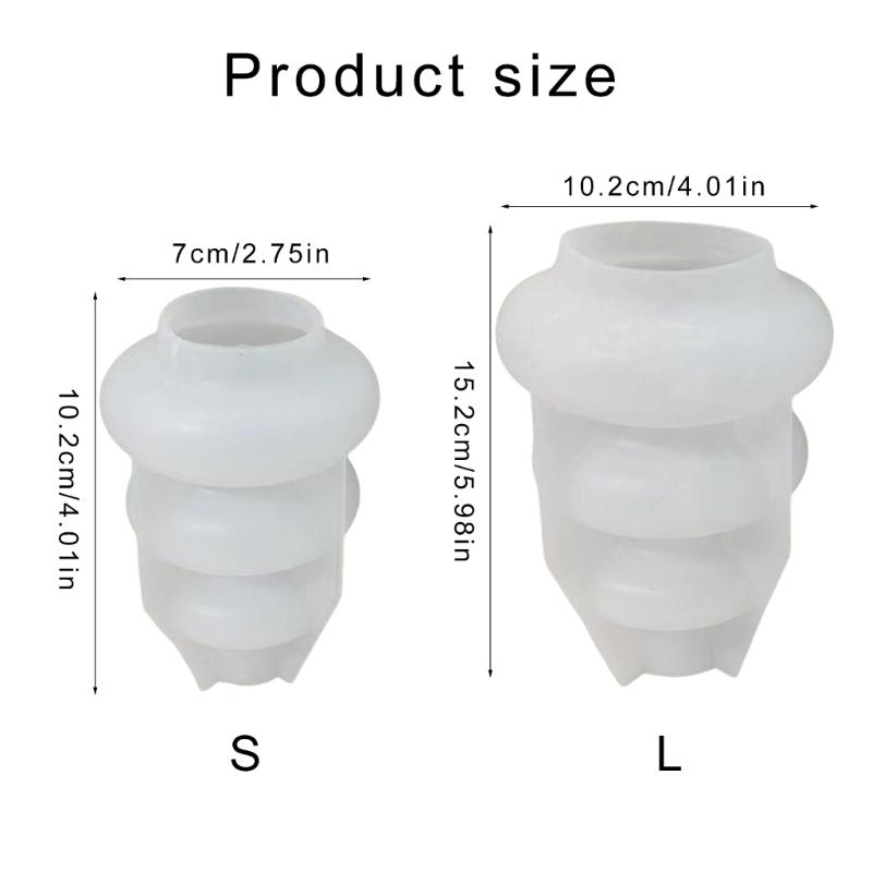 Handcraft Silicone Vase Maker Unique Wedding and Party Decoration Making Mould Round Floral Containers Making Mold