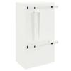 Mailbox with Storage and Door White 30 x 20 x 55 cm Steel