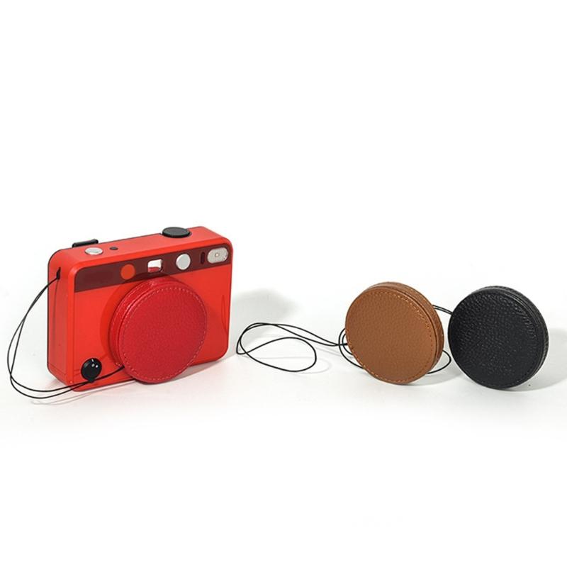 Retro Leder Objektivabdeckung Für SOFORT 2 Kamera Mit Abnehmbarem Lanyard Stoßfestes Design Wasserdichte Schutzvorrichtungen