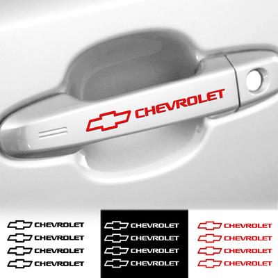 4 uds Pegatinas de Manija de Puerta de Coche Limpiaparabrisas Emblema Accesorios para Automóvil Para Cruze Aveo Camaro Malibu Captiva Lacetti Sonic