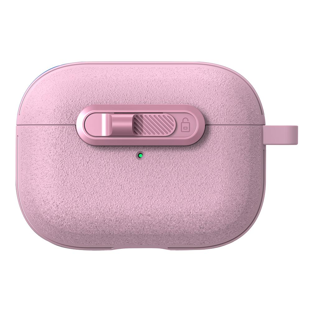 For Apple AirPods Pro Protective Case Lock Buckle Switch TPU + PC Wireless Earphones Cover with Carabiner