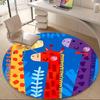 1PC Giraffe Print Office Round Area Rug, Indoor Mat Suitable ForOffice, Under Office Chairs Bedroom Living Room Home Decor, Room Deco, D153