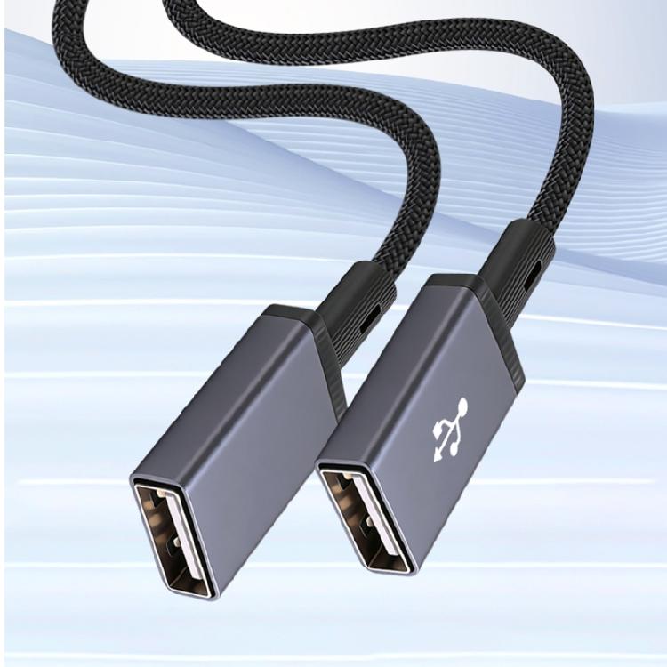 66W Type C Splitter Charging Cable Double Type C USB Port Data Sync Wire Line for Phone Mobile Power 20cm Long