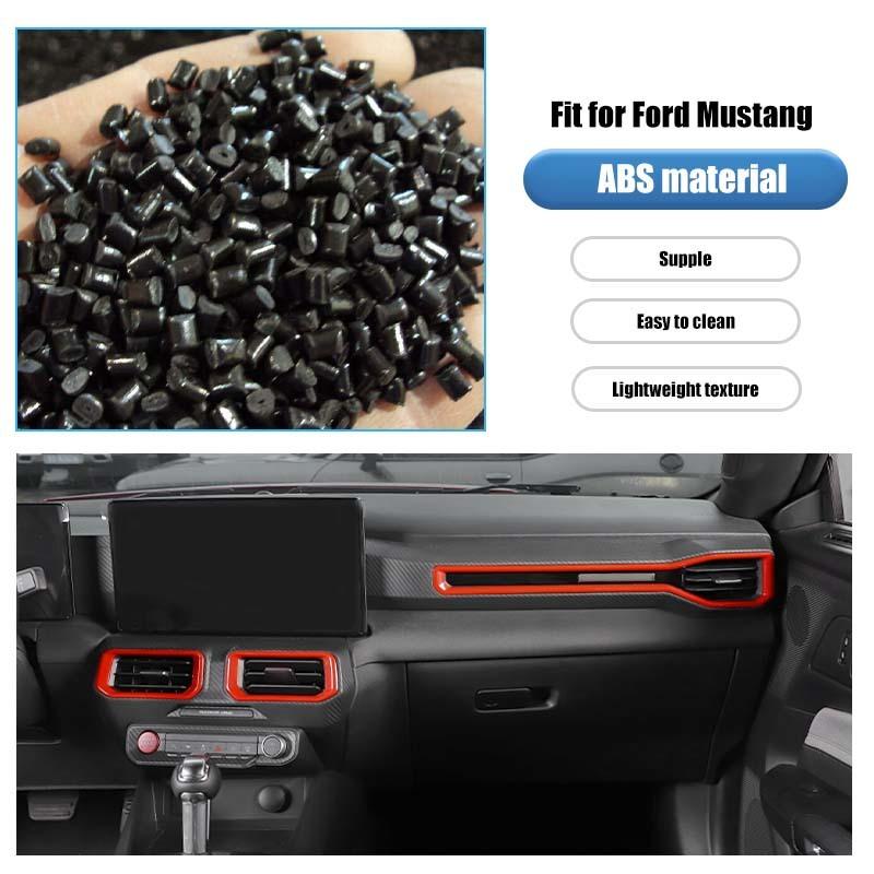  Fit For Ford Mustang 2024 Up ABS Center Console Air Conditioning Vent Decoration Cover Protective Sticker Car Interior Accessories