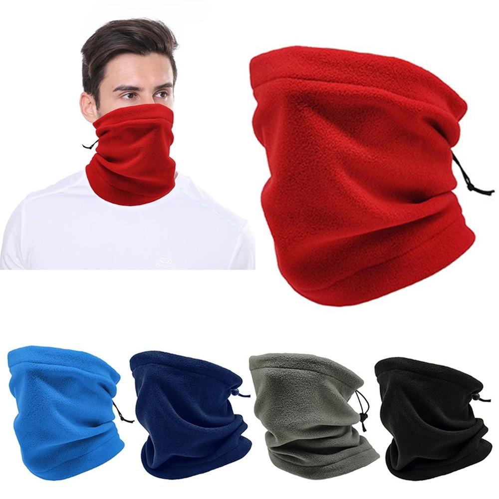 Set 3 Pezzi Scaldacollo Multifunzione In Pile | Maschera Viso Antivento Per Sci E Ciclismo | Uomo/Donna | Rosso, Taglia L