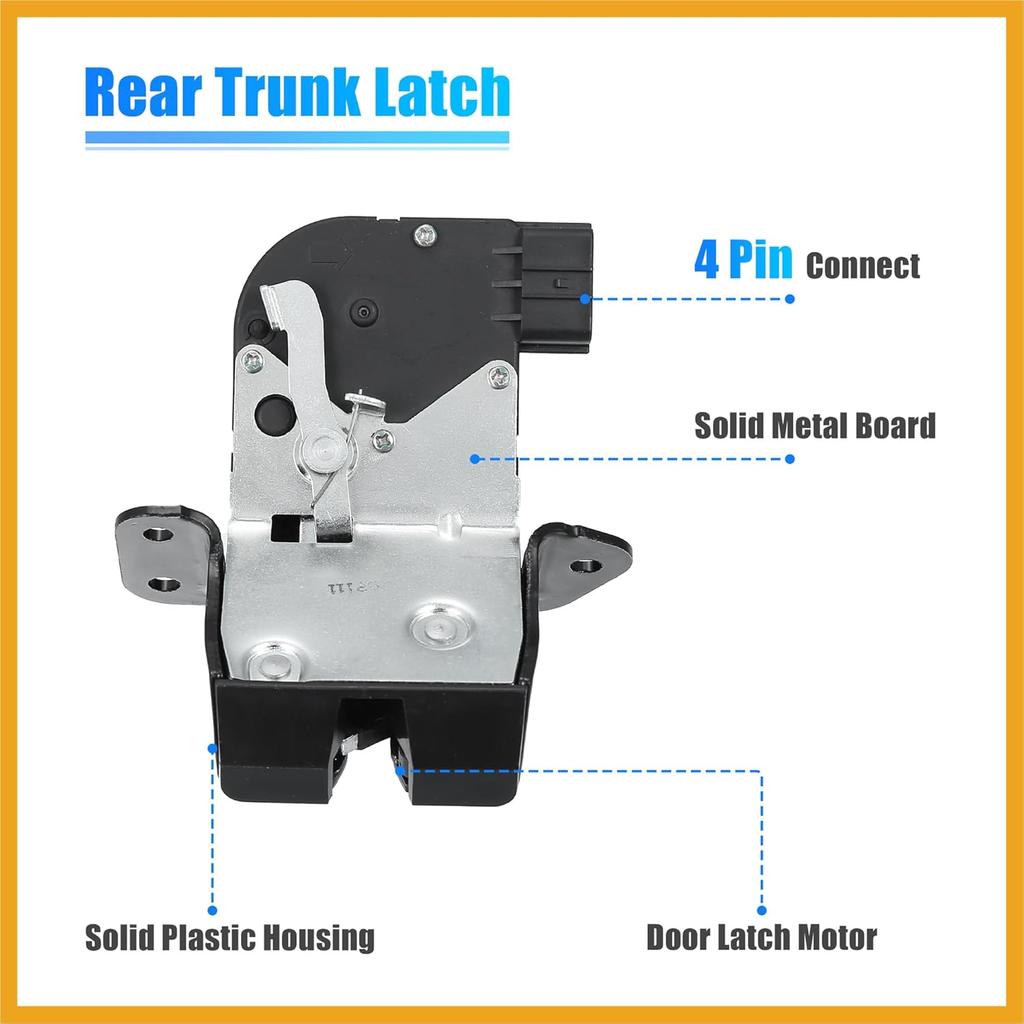 Kofferraumklappenschloss-Aktuator 81230-2V000 für Hyundai Veloster 2012-2017 1.6L V4 Motor Heckklappe Türverriegelung Aktuator Motor Heckklappe Kofferraumdeckel