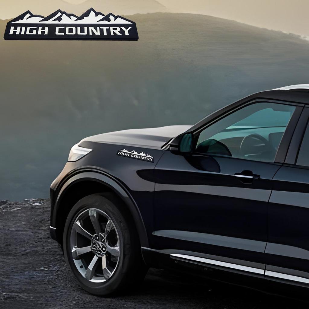 Emblema Auto High Country per Chevrolet, Jeep, Dodge, Ford - Adesivo Montagna Innevata