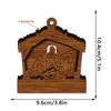 MZ1249-1262 Luminous Wooden Christmas Pendant & Magnet Set
