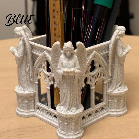 Workplace Organization Tools Cathedral Arch Shape Pen Holder Large Capacity Desktop Organizer