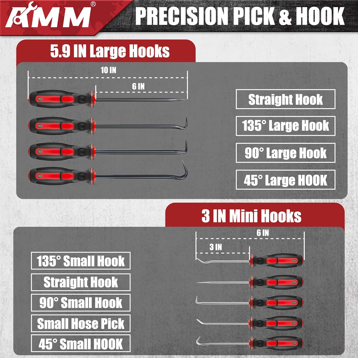 

12PCS Hook & Pick Tool Set with Scraper, Magnetic Telescoping Tools for Electronics & Automotive Repair United States