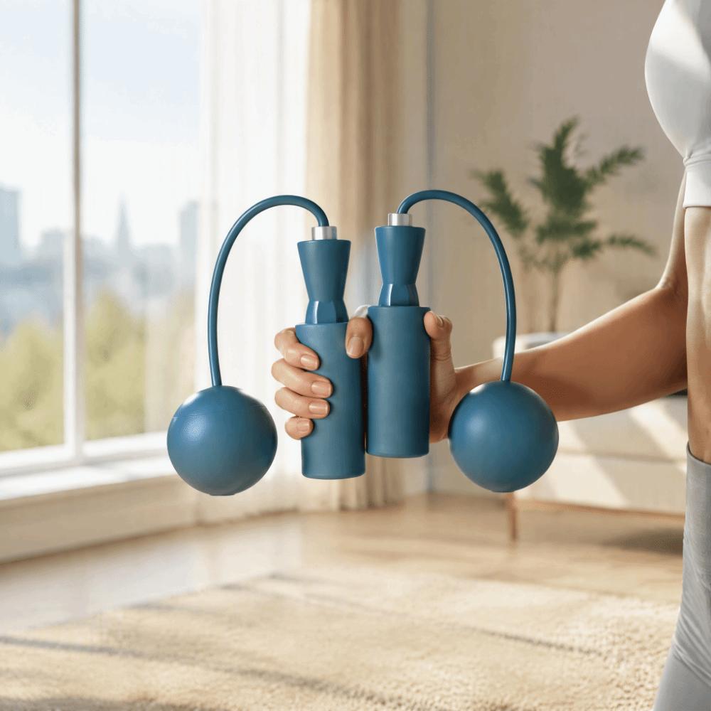 Blue Pink Color Option Weighted Jump Rope Cordless Skipping Rope Personal Fitness Practice