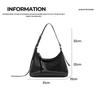 Qiu Zhen Genuine Leather Double Ear Hobo Bag - Retro Large Capacity Shoulder & Crossbody for Women