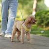 Black Adjustable P-chain Leash Puppy Cat Harness Yellow Vest Leash Dog Leash Set