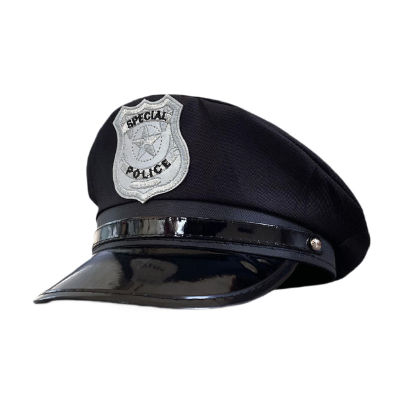 Children Police Hat Decor Novelty Toy Police Cop Fancy Dress up for Stage Performance Carnival Holiday Party Supplies Birthday