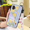 Lanyard Kickstand Phone Case For Samsung Galaxy Xcover6 Pro/SM-G736U/B Oil Painting Wristband Anti-knock Back Cover Ring