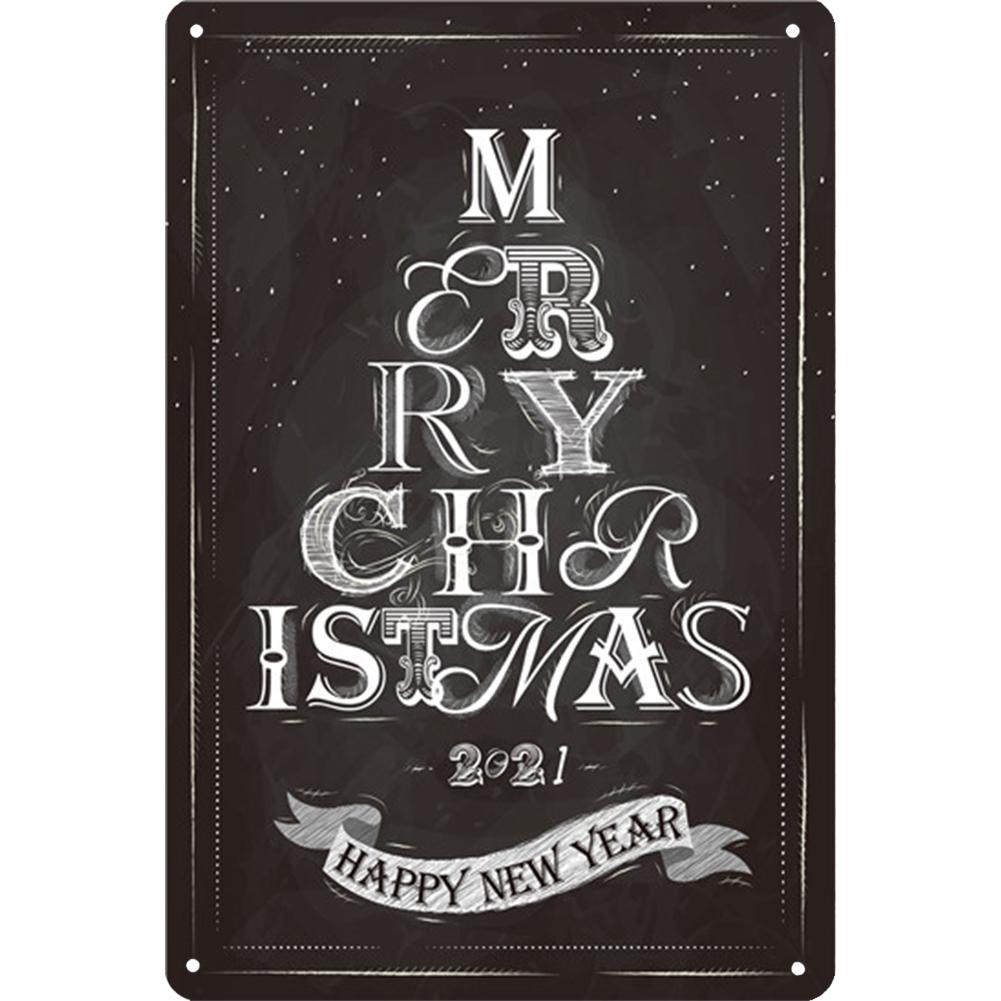 Merry Christmas Metal Tin Sign Plaque  Cartoon Elk Santa Claus Iron Painting Home Bar Cafe Pub Decoration Wall Art Plates
