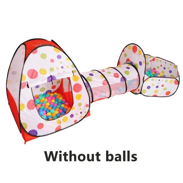 Portable 3 In 1 Kids Play Set Tent Ball Pit Crawling Tunnel Ball Pool Playpen Yard Room Indoor Playground Gift Toy For Children