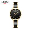 Fashion New European And American Simple Fashion Women'S Watch, Rhinestone Ceramic Waterproof Quartz Women'S Watch
