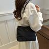 Women's Bag New Fashionable Simple Literary Style Casual Shoulder Bag Simple Fashionable Commuting Small Square Bag Women