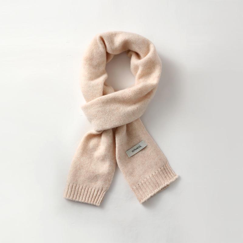 Dziecięcy szalik z dzianiny 100% wełny, uniwersalny komin w stylu koreańskim dla chłopców i dziewcząt, idealny na jesień/zimę.