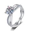 Hot Sales 925 Sterling Silver Women's Engagement Ring 1ct Moissanite Cut Jewellery Floral Design