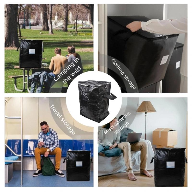 Wielorazowa Torba do Przechowywania i Przeprowadzki Z Pogrubionego Materiału PP Duża Pojemność na Odzież Sezonową Pościel Składana Konstrukcja