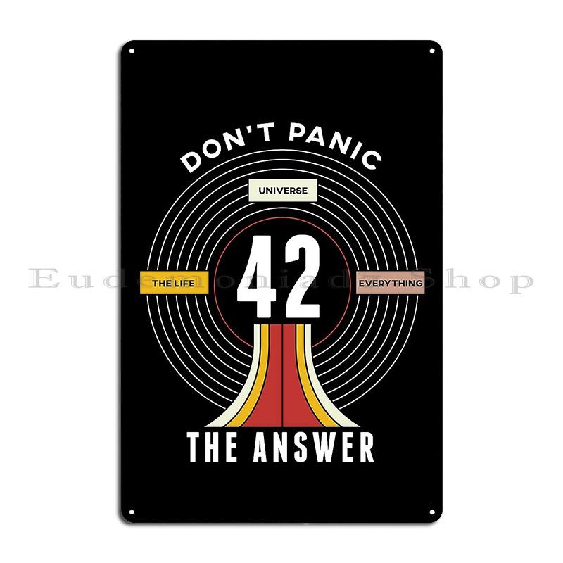 42 Donandx27 T Panik Leben Universum Alles Anhalter Guide Galaxie Metallschild Personalisierte Plaketten Personalisierte