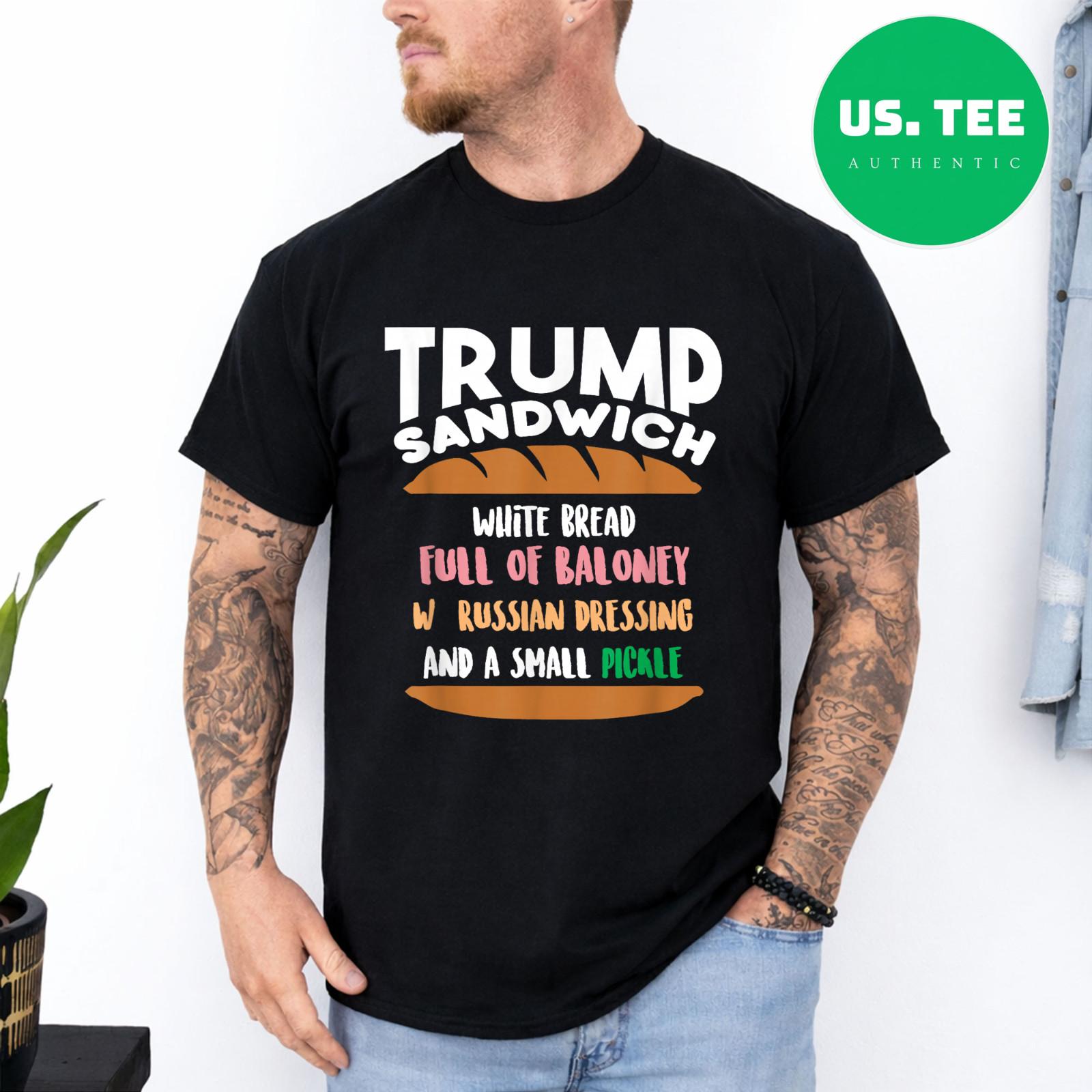 Trump Sandwich Anti-Trump Impeachment Funny T-Shirt S