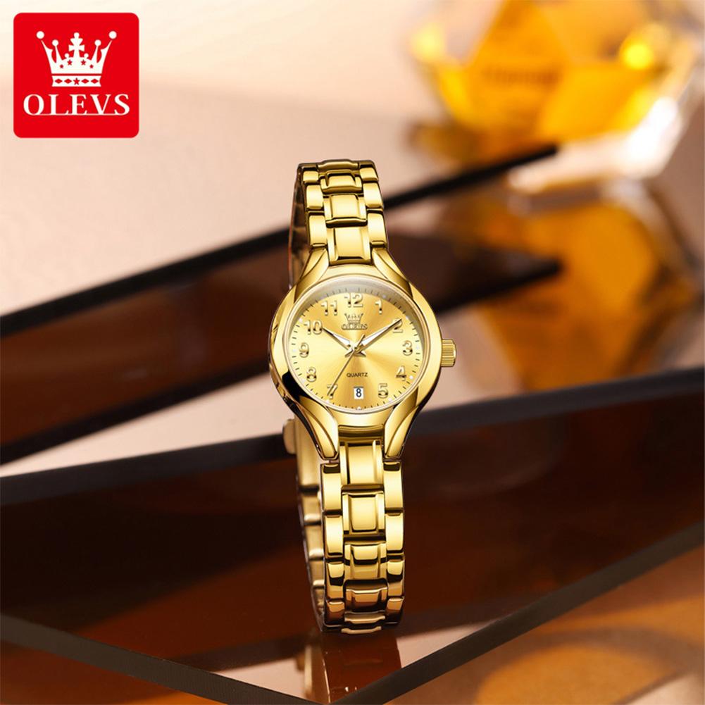 OLEVS Watch 3650 New Women Watches Original Waterproof Luminous Quartz Watch Date Ladies Bracelet Watch Set Box Gifts Reloj