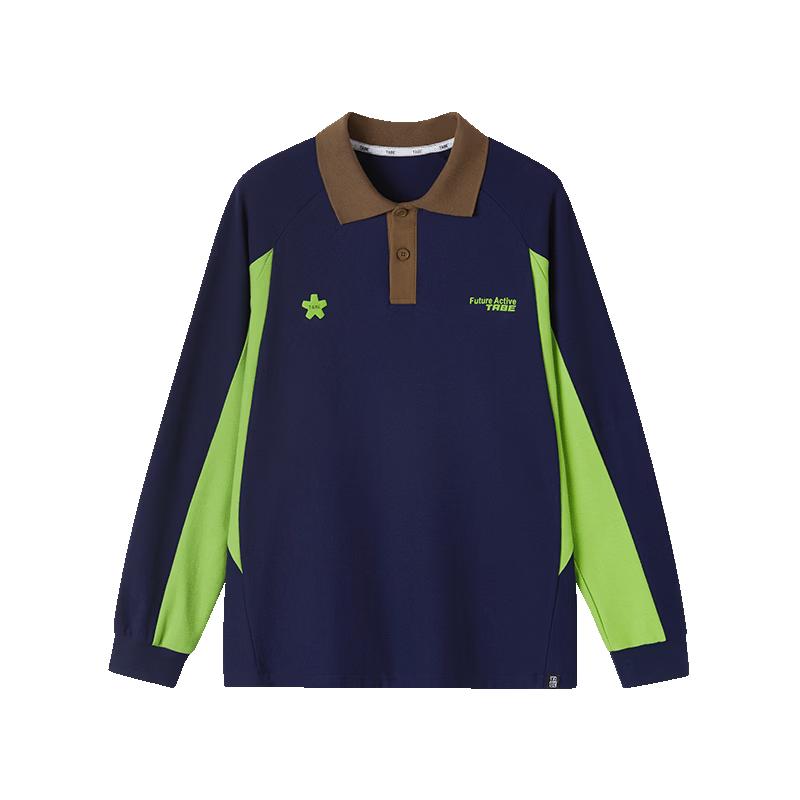 Мальчишеская футболка-поло с длинным рукавом из чистого хлопка «Поросенок Тони» 180