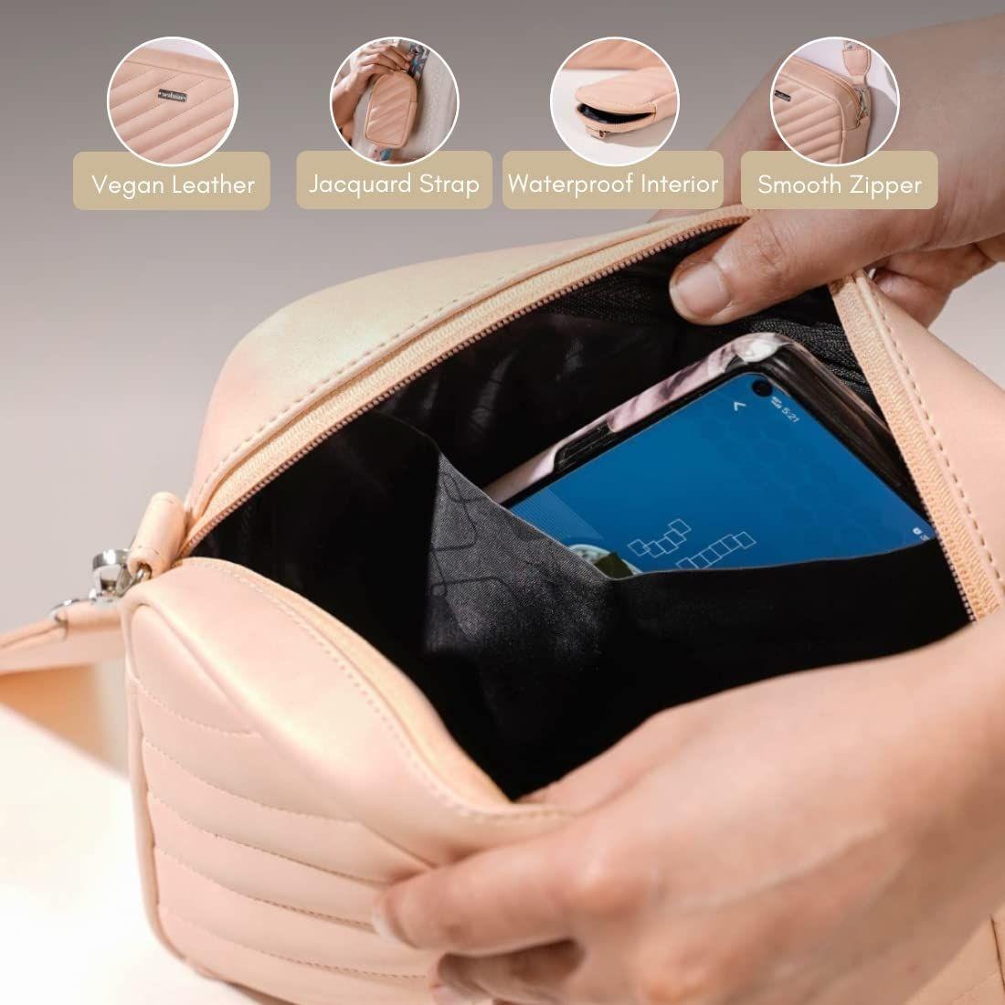 Стильная женская сумка-слинг с мешочком для монет | Веганская кожа ручной работы — фото 7