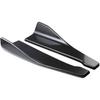 Pair of Car Rear Bumper Lip Diffuser Splitter, Universal Side Skirt Spoiler,Wrap Angle Protector,Bumper Lip Body Kit (Black)