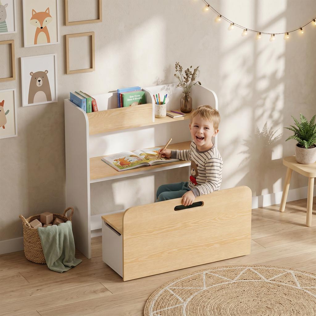Children's Desk and Chair, 5-in-1, Ages 3-8, White