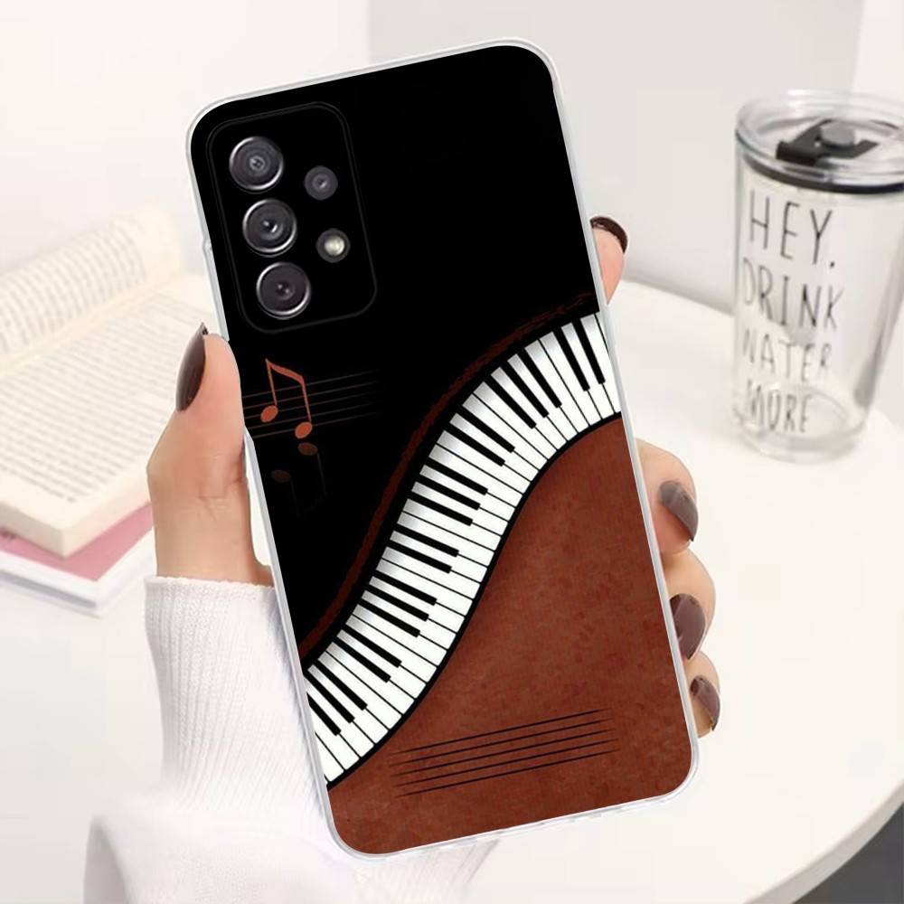 Piano Music Art For Samsung A51,30,71,S9,Ultra,Lite,S23,22,21,PIus,10,20,FE,Transparent, Silicone Case