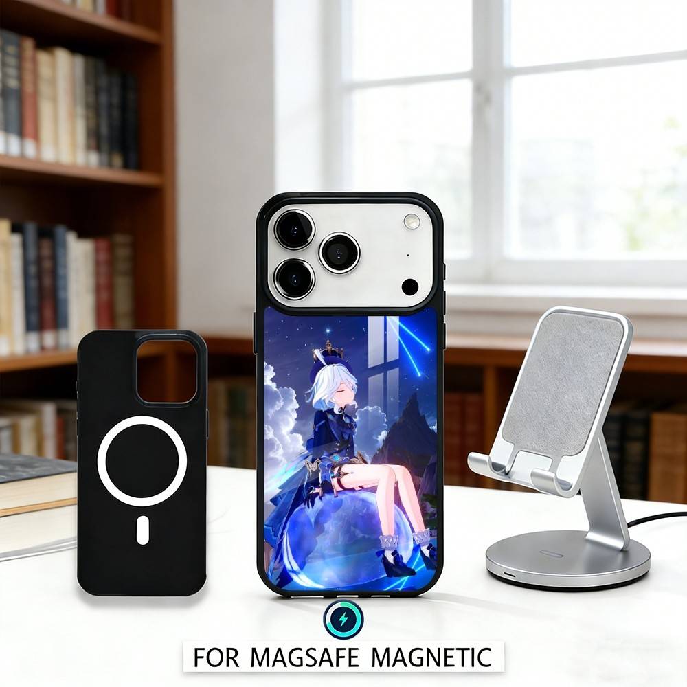 

Genshin Impact Fennina Phone Case For iPhone17,16,15,14,13,12,Pro,Max,Magnetic For Magsafe Wireless Charging iPhone16PRO