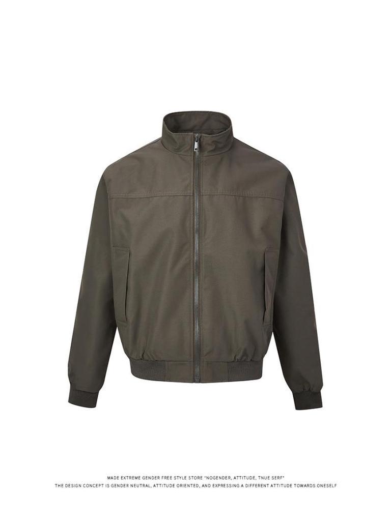 Men's High-End American Style Stand Collar Coach Jacket - Autumn/Winter Windbreaker