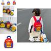 Adorable Toddler Backpack For Boys And Girls Kindergarten Use Nylon Fabric Red Beige Blue