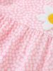 European and American Style Girls' Princess Dress - Cute Floral Embroidery, Knitted Cotton for Small to Medium Children