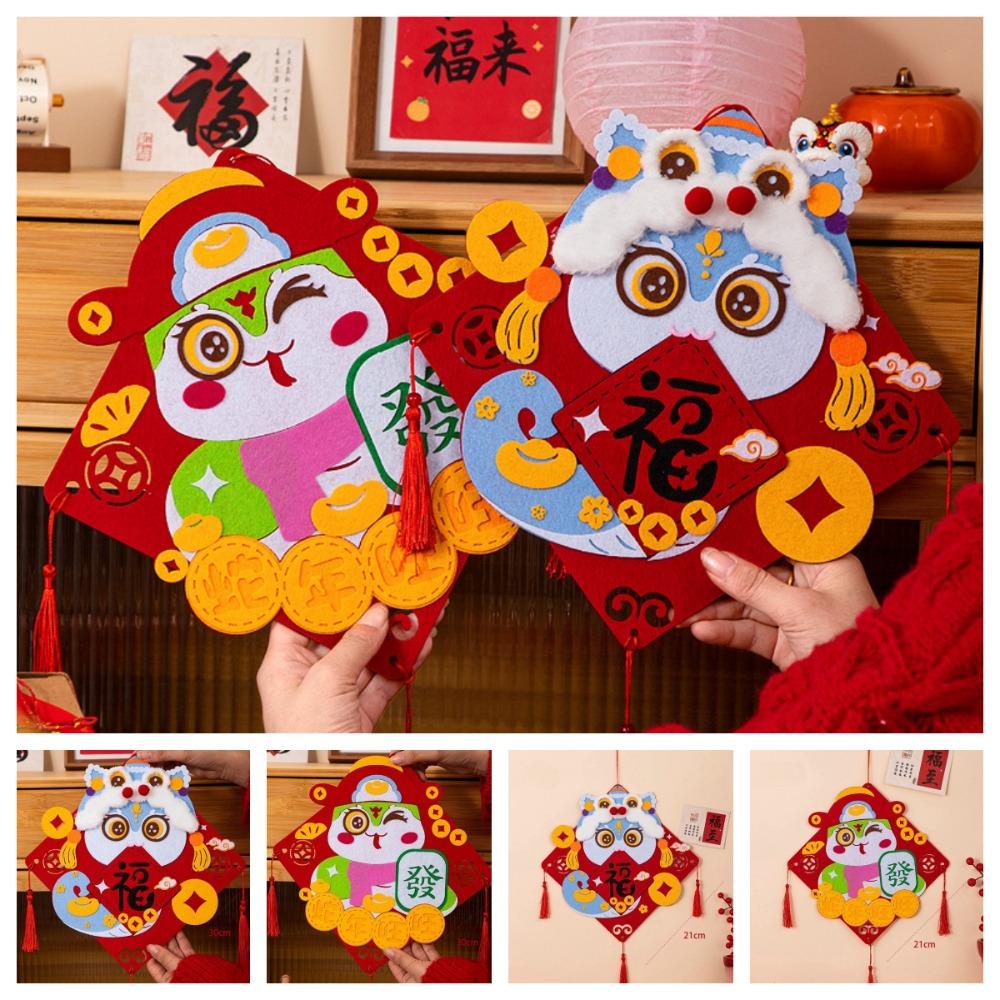 

House Decoracion DIY Fu Character Wall Pendant Chinese Style DIY Snake Guideboard Toddlers Blue Large Fu