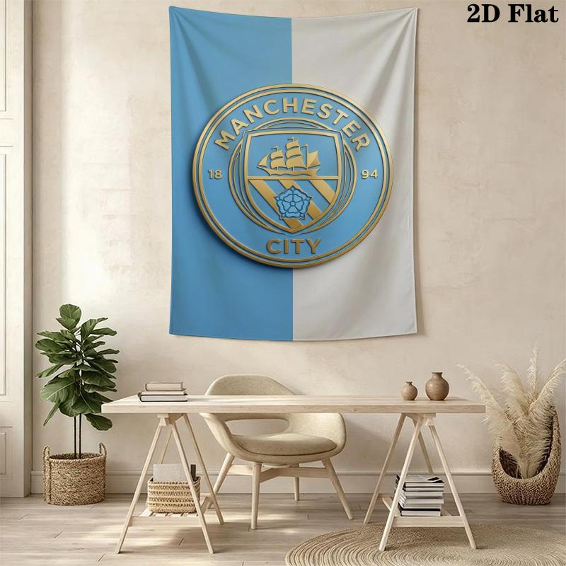 Manchester City Football Club Crest Bedding 1 Duvet Cover 2 Pillowcase Without Core Soft And Comfortable Christmas Birthday Gift Bedding Set