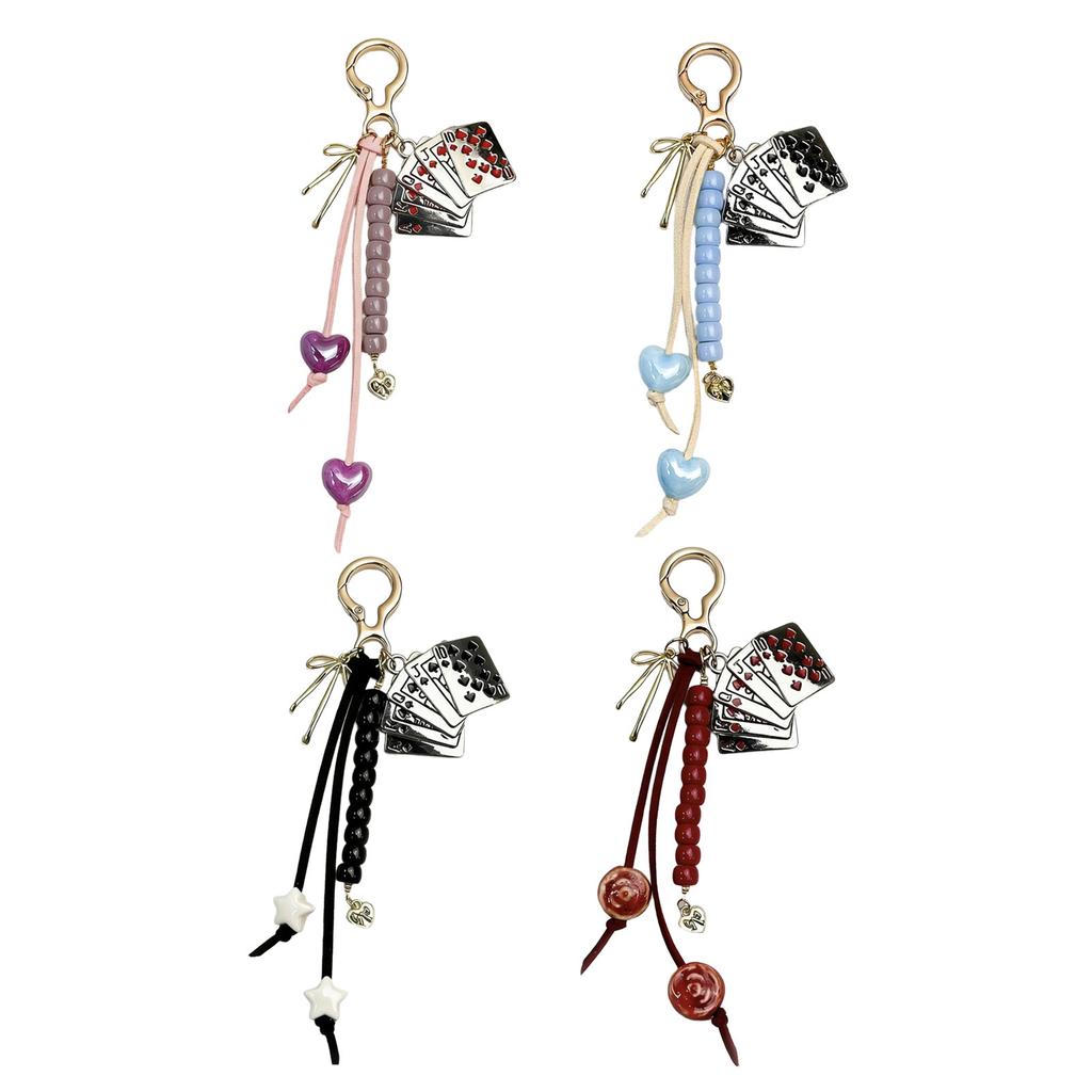 Bag Pendant Charm Braided Rope Keychain Bag Charms for Purse Handbags Bag Accessories Car Key Charm for Women Girls Gift