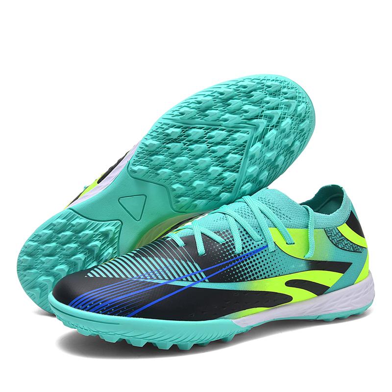 New Mens Soccer Shoes Boys Adults Futsal Sports Football Boots Grass Cleats Indoor Outdoor Ultralight Long Spikes Turf FG/TF