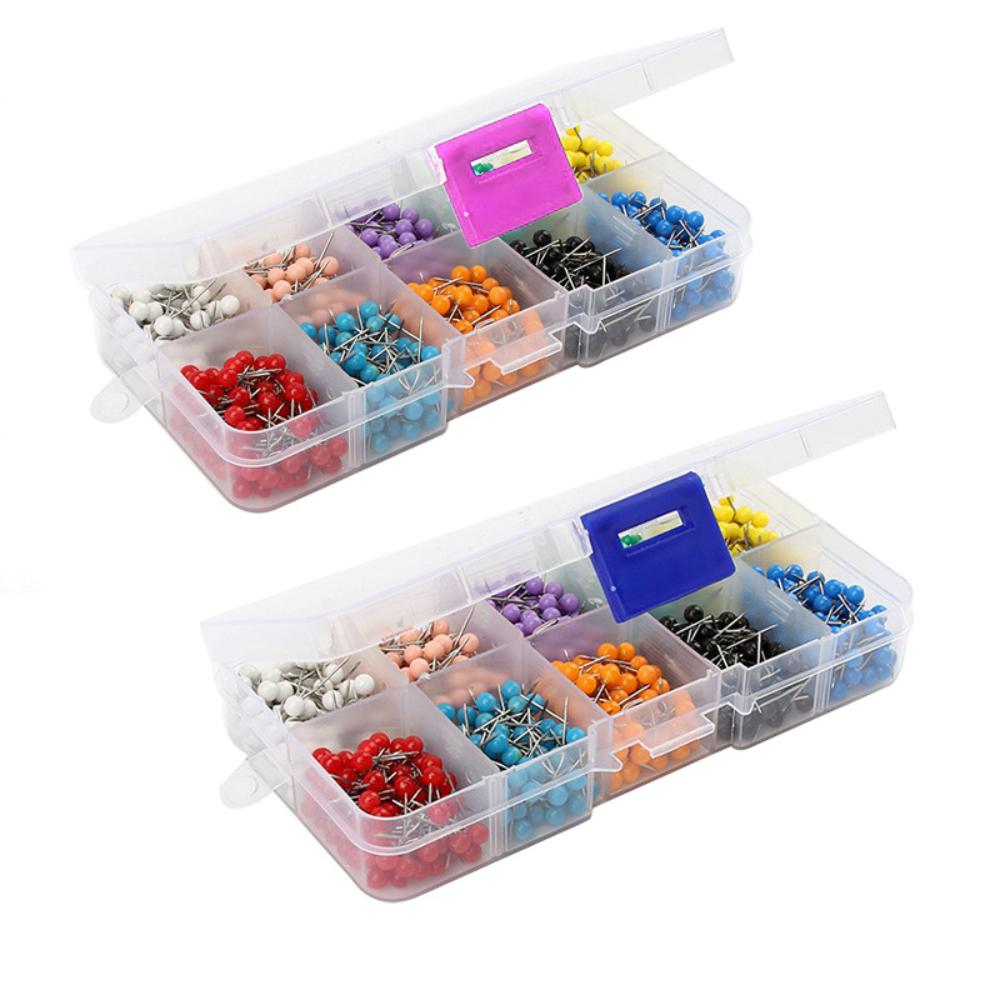 500pcs/lot Pearl Light Locating Pins 10 Color DIY Patchwork Sewing Pins Positioning Needle Garment Accessory