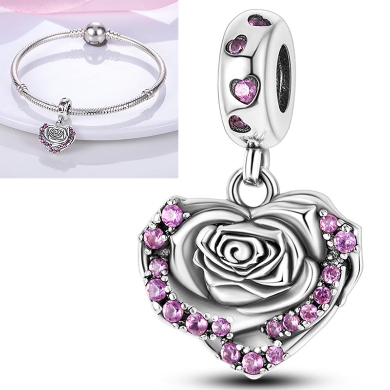 New Copper Charms Beads Sunflower Flower Daisy Original Charm Pendant Fit Charm Bracelets Diy Jewelry Birthday Gift