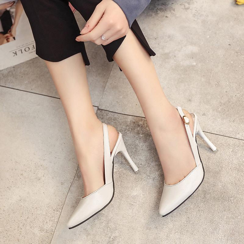 High Quality Shoes for Women Buckle Strap   Heels  Sale  Pumps Pointed Toe     Zapatos