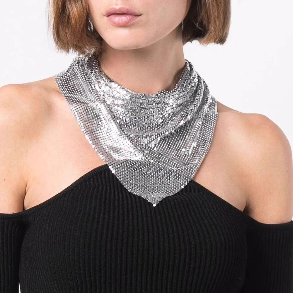 Headscarf Sequined Triangle Scarves Korean Style Bandanas Fashion Shawl Headband  Men