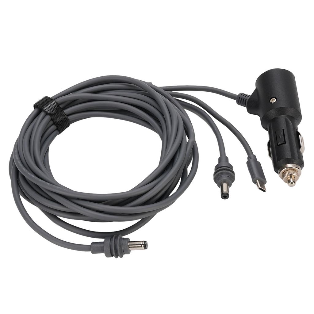 Satellite 3 in 1 Power Cable Rain Proof USB C 12 to 20V Cigarette Lighter DC Male Extension Power Cord for Disc Antenna