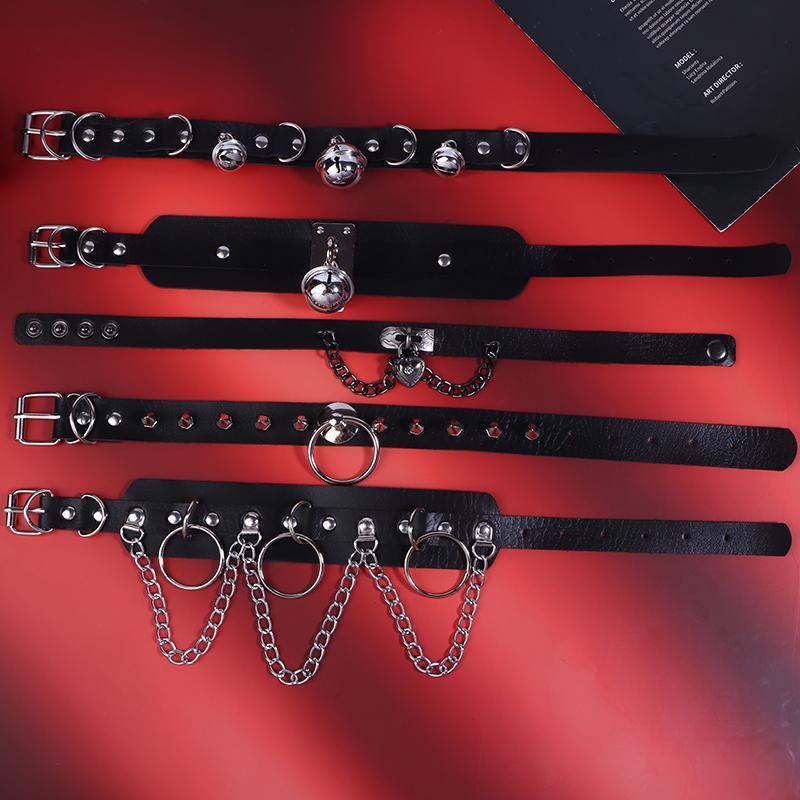 1 Stück Süß Kühl Cosplay Nieten Stern Punk Rock Gothic Damen Halsband Pu Leder Dorn Hip Hop Bondage Choker Schmuck