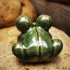 Ceramic Big Eyes Frog Figurine Realistic Green Frog Statue Indoor Outdoor Garden River Pond Lake Fish Tanks Animal Decoration