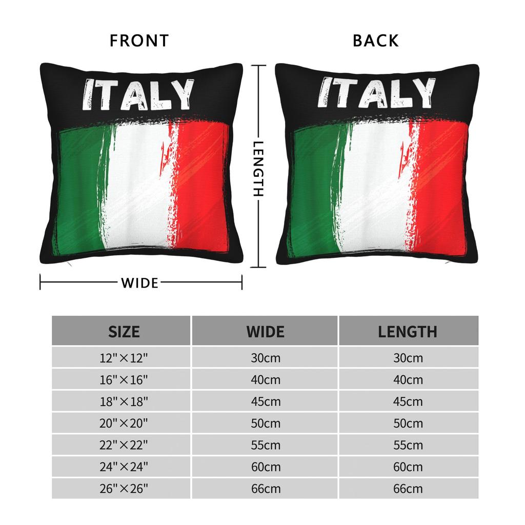 Italy Flag Vintage Grunge Italian Flag Pillow Cover Vintage Pillow Case For Sofa Home Decor Custom Pillowcases Gift